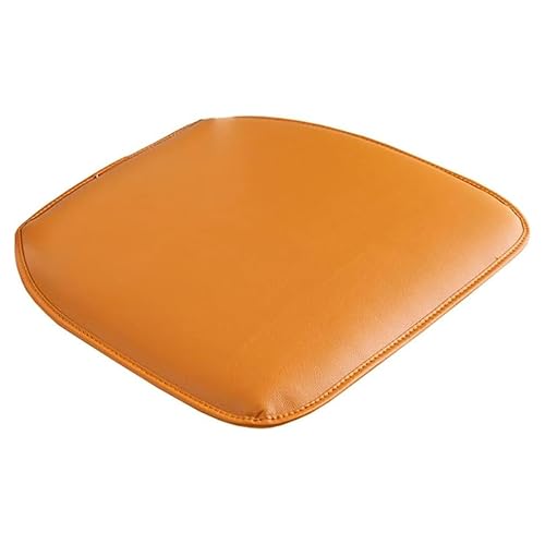 CRTTRS Set von 1 PU-Leder-Stuhlkissen&Sitzkissen,langlebige Kissen,weiche,rutschfeste Esszimmer- und Küchenstuhlpolster mit Maschinenbezug 43 x 40 cm (Orange) von CRTTRS