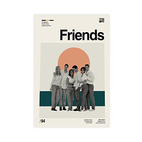 crttrs Poster auf Leinwand, Motiv: Freunde, TV-Show, Schlafzimmer, Dekoration, Sportlandschaft, Büro, Raumdekoration, Geschenk, ungerahmt, 30 x 45 cm von CRTTRS