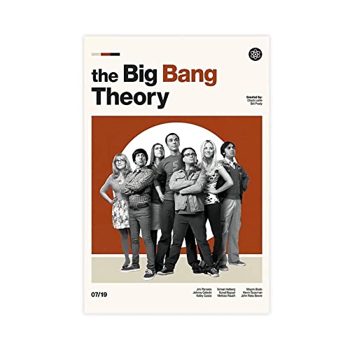 Moderne Vintage-Filmposter für The Big Bang Theory (1) Leinwandposter Wandkunst Dekor Druck Bild Gemälde für Wohnzimmer Schlafzimmer Dekoration Rahmen Stil 30 x 45 cm von CRTTRS