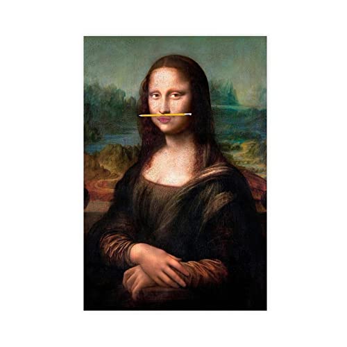 Mona Lisa Leinwand-Poster, Wandkunst, Dekor, Bild, Gemälde für Wohnzimmer, Schlafzimmer, Dekoration, ungerahmt, 40 x 60 cm von CRTTRS