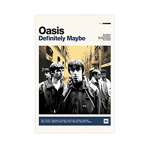 Musikalbum Cover Poster Oasis – Definitely Maybe(1) Leinwandposter Wandkunst Dekor Druck Bild Gemälde für Wohnzimmer Schlafzimmer Dekoration Rahmen Stil 30 x 45 cm von CRTTRS