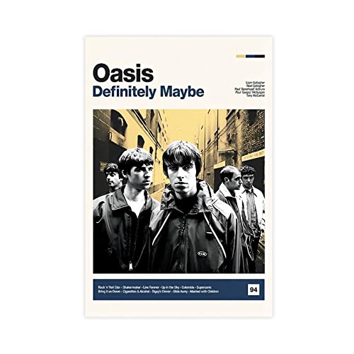 Musikalbum Cover Poster Oasis – Definitely Maybe(1) Leinwandposter Wandkunst Dekor Druck Bild Gemälde für Wohnzimmer Schlafzimmer Dekoration Rahmen Stil 60 x 90 cm von CRTTRS
