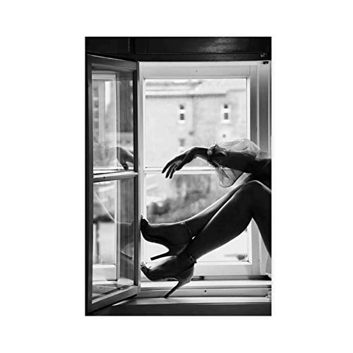 Poster "High Heels in Your Window", Leinwand, Poster, Schlafzimmer, Dekoration, Sport, Landschaft, Büro, Raumdekoration, Geschenk, ohne Rahmen, 40 x 60 cm von CRTTRS
