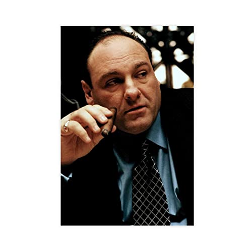 Poster von Schauspieler James Gandolfini Leinwandposter Wandkunst Dekor Bild Gemälde für Wohnzimmer Schlafzimmer Dekoration Rahmen Stil 40 x 60 cm von CRTTRS