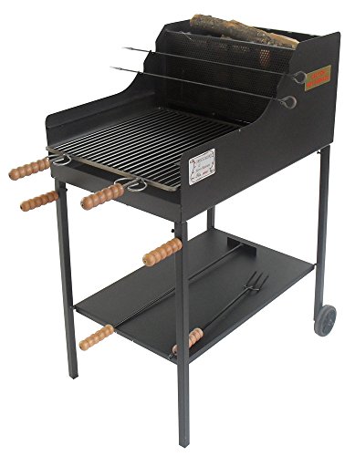 CRUCCOLINI BA4 Tischgrill Holzkohle schwarz Grill und Steakpfanne von CRUCCOLINI