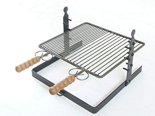 Grillpfanne Grillkorb mit Base Unterstützung und Höhe verstellbar cm 40 x 37 von CRUCCOLINI