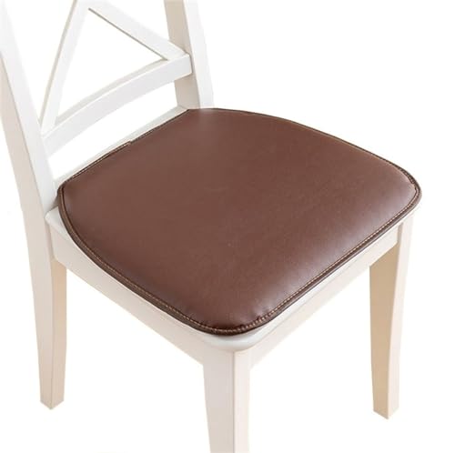 1/2/4er Set Esszimmerstuhlkissen,Kunstleder Stuhlkissen Für Esszimmer,U-förmiges Sitzkissen,Anti-Rutsch Esszimmer Küche Stuhl Kissen (Color : Coffee, Size : Pack of 1_40*43CM) von CRUSIO