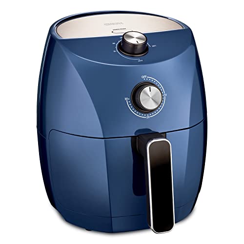 Crux 3.7QT Manual Air Fryer, Faster Pre-Heat, No-Oil Frying, Fast Healthy Evenly Cooked Meal Every Time, Dishwasher Safe Non Stick Pan and Crisping Tray for Easy Clean Up, Stainless Steel/Blue Crux 3.7QT Manual Air Fryer, Faster Pre-Heat, No-Oil Frying, Fast Healthy Evenly Cooked Meal Every Time, Dishwasher Safe Non Stick Pan and Crisping Tray for Easy Clean Up, Stainless Steel/Blue von Crux