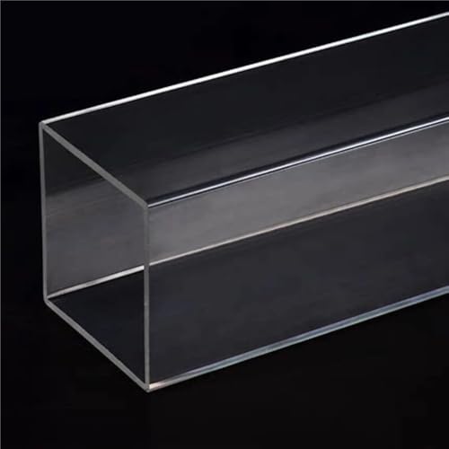 Acryl-Rohre, Acryl-Vierkantrohr, transparentes PMMA-Hohlrohr for die Herstellung von Beleuchtungsröhren for die Modellproduktion, 1 Stück(50mmx50mmx3mmx105mm) von CRYSEU