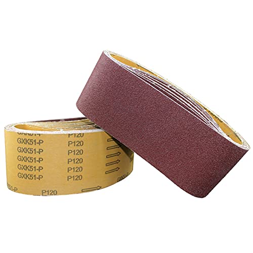 Bandas de lijado, 10 stücke 100 * 610mm Schleifpapier for Bandschleifer Doppelschleifer Schleifpolierwerkzeug 40-8000 Schleifpapier(10Pcs 100 Grit) von CRYSEU