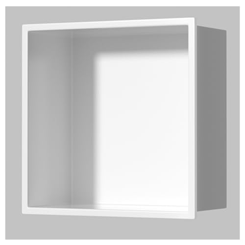 CRYSEU Duschablage, Badezimmer-Wandnische, Duschnische 12,6 x 12,6 x 4,9 Zoll Edelstahl Mehrfarbig(White) von CRYSEU