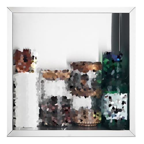 CRYSEU Duschablage, Badezimmer-Wandnische, Edelstahl-Duschnische, Wandmontage, Einbau-Aufbewahrungsschrank, Badezimmer, Mehrfarbig, 1er- oder 2er-Pack(Silver,39X39X12cm 15X15X5in) von CRYSEU