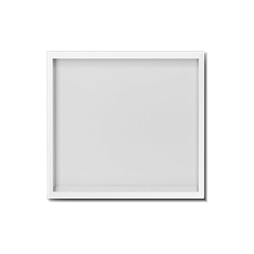 CRYSEU Duschablage, Badezimmer-Wandnische, Edelstahl-Duschnische mit LED-Beleuchtung, Mehrfarbig(White,32x32x12.5cm) von CRYSEU