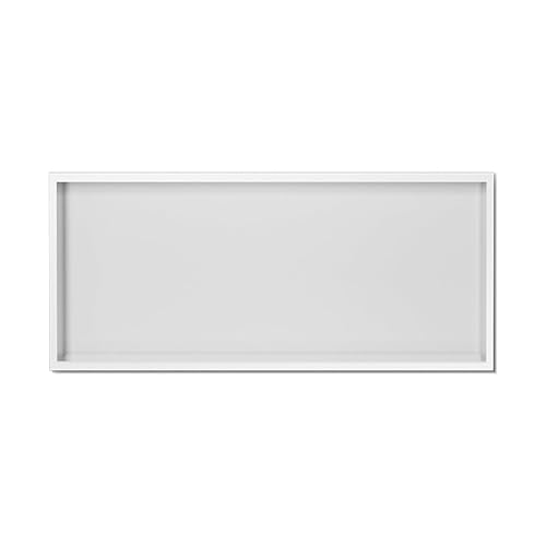 CRYSEU Duschablage, Badezimmer-Wandnische, Edelstahl-Duschnische mit LED-Beleuchtung, Mehrfarbig(White,90x28x12.5cm) von CRYSEU