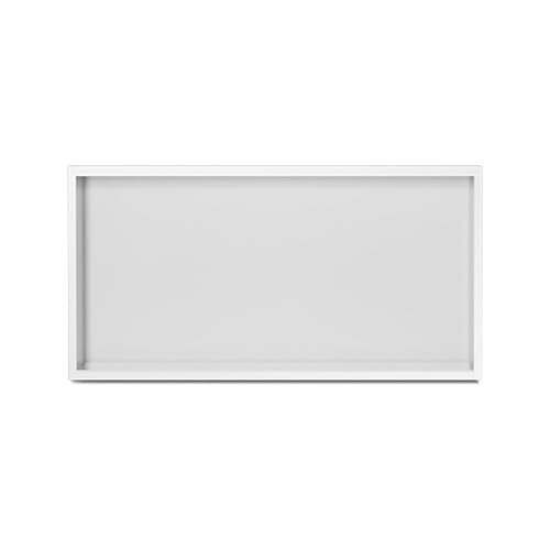 CRYSEU Duschablage, Badezimmer-Wandnische, Edelstahl-Duschnische mit LED-Beleuchtung, Mehrfarbig(White a,70x28x12.5cm) von CRYSEU
