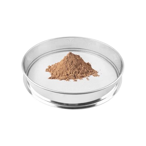 Garten-Sieb, Pollensieb, Prüfsieb, Gartensieb, Metallsieb for Erde, Sand, Haushalt, Labor, Garten, Durchmesser: 25 cm(Mesh 0.015mm) von CRYSEU