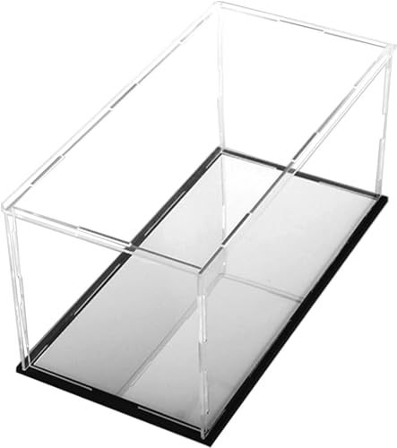 Klare Acryl-Display-Boxen, Acryl-Vitrine for Sammlerstücke, Modellwürfel mit abnehmbarem schwarzem Boden, transparent, mehrere Größen((LxWxH)60x40x40cm) von CRYSEU