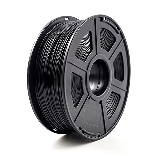 PLA-Filament, 3D-Druckerfilament ABS 1,75 mm 1 kg/2,2 lb ABS-Kunststoff-Verbrauchsmaterial for 3D-Drucker und 3D-Stift(Black) von CRYSEU