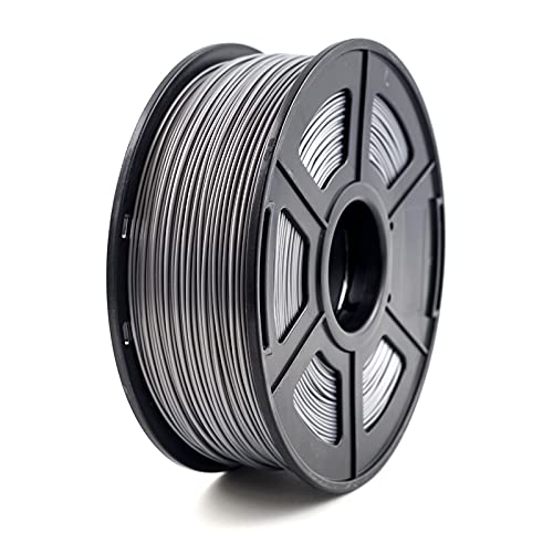 PLA-Filament, 3D-Druckerfilament ABS 1,75 mm 1 kg/2,2 lb ABS-Kunststoff-Verbrauchsmaterial for 3D-Drucker und 3D-Stift(Silver) von CRYSEU