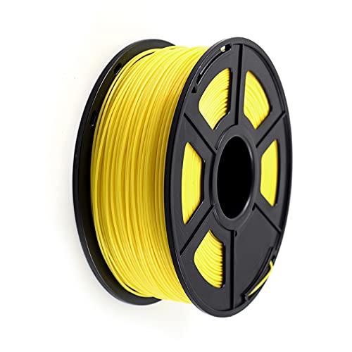 PLA-Filament, 3D-Druckerfilament ABS 1,75 mm 1 kg/2,2 lb ABS-Kunststoff-Verbrauchsmaterial for 3D-Drucker und 3D-Stift(Yellow) von CRYSEU