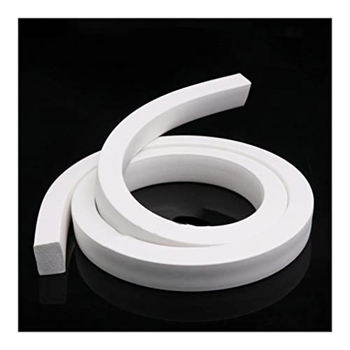 Schaumstoffdichtungsstreifen, weißbeständiger Dichtungsstreifen, 1 m Silikonschaum-Quadratstreifen, 3 x 20 mm-25 x 30 mm, Hochtemperatur-Schaumgummi für Türen und Fenster, 1 Stück (5 x 5 mm) von CRYSEU