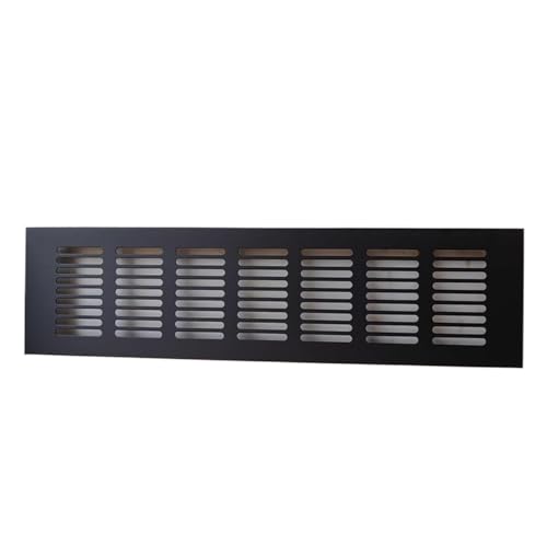 Soffit-Lüftungsabdeckung, Aluminiumlegierung Rechteck Lüftungsgitter Schwarz Mehrere Größen Mit Befestigungsschrauben(WxL 5.5x4.8 in (14x12 cm)) von CRYSEU