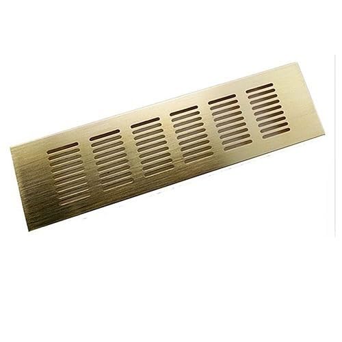 Soffit-Lüftungsabdeckung, Lüftungsschlitze, Lüftungsschlitze aus Aluminiumlegierung, kleine rechteckige Lüftungsgitter, quadratische Lüftungsgitter, Lamellengitterabdeckung(200x500 mm) von CRYSEU