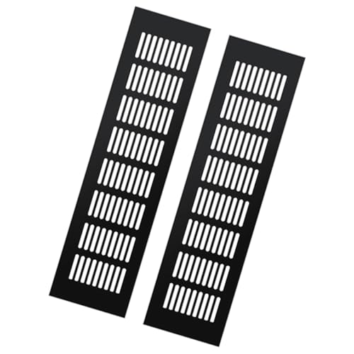 Soffit-Lüftungsabdeckung, Rechteckiges Lüftungsgitter aus Aluminiumlegierung, 2er-Pack, mehrere Größen(80x100mm) von CRYSEU