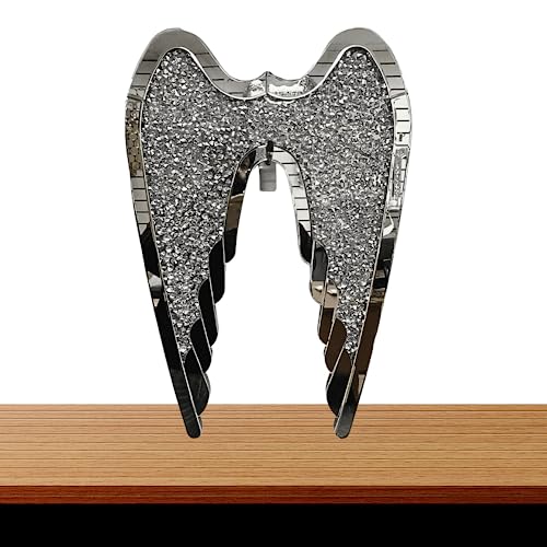 Crystal Crown® Crushed Diamond Angel Wings Sparkle Bling Romany Wall Hanging (40x60) von CRYSTAL CROWN