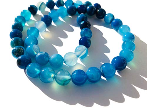 CRYSTAL KING Blaue Achat Perlen EIN Strang 8mm Schmucksteine Edelsteine Steinperlen Halbedelsteinperlen Bastelperlen Heilstein Schmuck CRYSTAL KING Blaue Achat Perlen EIN Strang 8mm Schmucksteine Edelsteine Steinperlen Halbedelsteinperlen Bastelperlen Heilstein Schmuck von CRYSTAL KING
