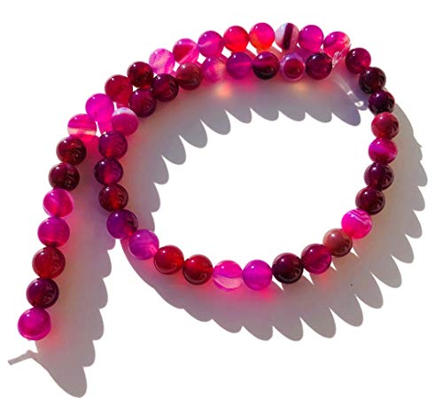 CRYSTAL KING Pinke Achat Perlen EIN Strang 8mm Schmucksteine Edelsteine Steinperlen Halbedelsteinperlen Bastelperlen Heilstein Schmuck CRYSTAL KING Pinke Achat Perlen EIN Strang 8mm Schmucksteine Edelsteine Steinperlen Halbedelsteinperlen Bastelperlen Heilstein Schmuck von CRYSTAL KING