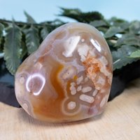 Blumen-Achat-Herz | Sorte von CRYSTALBLUEVIBES