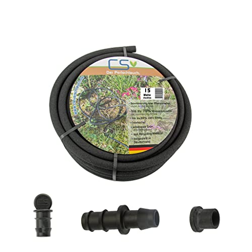 10m CS Perlschlauch Drucklos mit Anbohrverbinder & Endstopfen – Gartenbewässerung für Regentonnen/IBC-Tanks, Wassersparend & Flexibel 10m CS Perlschlauch Drucklos mit Anbohrverbinder & Endstopfen – Gartenbewässerung für Regentonnen/IBC-Tanks, Wassersparend & Flexibel von CS Bewässerungssysteme GmbH