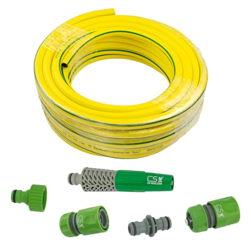 CS Gartenschlauch Set mit Spritzdüse 20 Meter – Ideal für jeden Garten - Komplettset von CS Bewässerungssysteme GmbH