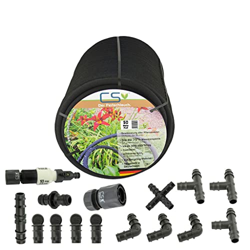 CS Perlschlauch Profi 50m mit Druckminderer für die Bewässerung im Garten/Rasenbewässerung/Flächenbewässerung von CS Bewässerungssysteme GmbH