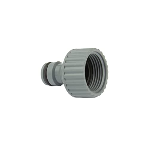 CS Schnellverbinder 1/2 Zoll für die Gartenbewässerung mit CS Perlschlauch/Gartenschlauch/Schwitzschlauch/Bewässerungsschlauch (Hahnanschluss, Grau) von CS Bewässerungssysteme GmbH