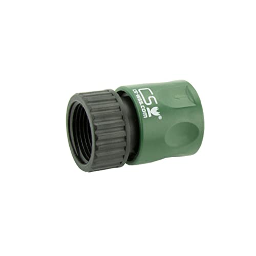 CS Schnellverbinder 1/2 Zoll für die Gartenbewässerung mit CS Perlschlauch/Gartenschlauch/Schwitzschlauch/Bewässerungsschlauch (Schnellschlauchstück mit Innengewinde, Dunkelgrün/Schwarz) von CS Bewässerungssysteme GmbH
