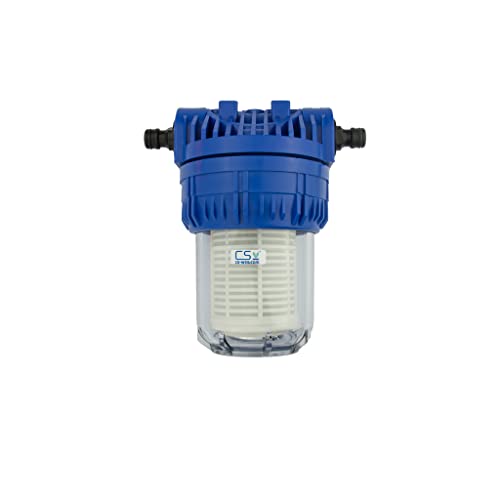 CS Wasserfilter IG 3/4 Zoll 8 bar 60 Micron 5 Zoll 60 Micron 2X Geräteanschluss für die Gartenbewässerung mit CS Perlschlauch/Gartenschlauch von CS Bewässerungssysteme GmbH