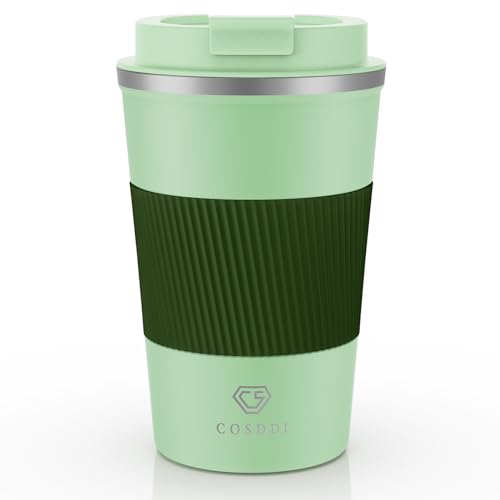CS COSDDI Thermobecher- Isolierbecher, Edelstahl Travel Mug, 13oz/380ml Vakuum auslaufsicher Reisebecher mit Deckel, Autobecher, doppelwandig isoliert für Kaffee, Wasser und Tee, Kaffee-to-go Becher CS COSDDI Thermobecher- Isolierbecher, Edelstahl Travel Mug, 13oz/380ml Vakuum auslaufsicher Reisebecher mit Deckel, Autobecher, doppelwandig isoliert für Kaffee, Wasser und Tee, Kaffee-to-go Becher von CS COSDDI