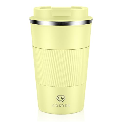 CS COSDDI Thermobecher- Isolierbecher, Edelstahl Travel Mug, 13oz/380ml Vakuum auslaufsicher Reisebecher mit Deckel, Autobecher, doppelwandig isoliert für Kaffee, Wasser und Tee, Kaffee-to-go Becher CS COSDDI Thermobecher- Isolierbecher, Edelstahl Travel Mug, 13oz/380ml Vakuum auslaufsicher Reisebecher mit Deckel, Autobecher, doppelwandig isoliert für Kaffee, Wasser und Tee, Kaffee-to-go Becher von CS COSDDI