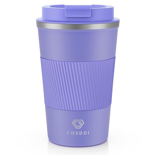 CS COSDDI Thermobecher- Isolierbecher, Edelstahl Travel Mug, 13oz/380ml Vakuum auslaufsicher Reisebecher mit Deckel, Autobecher, doppelwandig isoliert für Kaffee CS COSDDI Thermobecher- Isolierbecher, Edelstahl Travel Mug, 13oz/380ml Vakuum auslaufsicher Reisebecher mit Deckel, Autobecher, doppelwandig isoliert für Kaffee von CS COSDDI