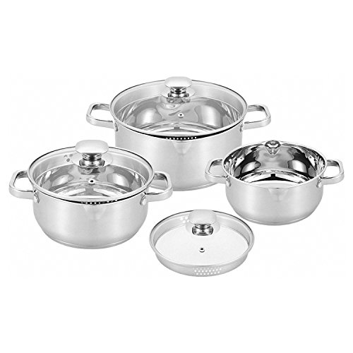 Carl Schmidt Sohn 066574 LEIPZIG Topf-Set, Edelstahl, Silber von Carl Schmidt Sohn