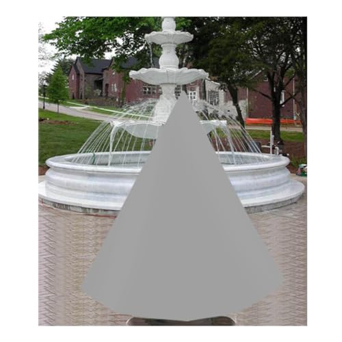 CSARPECT Gartenbrunnenabdeckung, Wasserspiel Vogeltränken-Schutz 420D Oxford Wasserdicht Winddichte Staubdicht Winterschutz Schutzhülle Kordelzug, Fontäne Skulpturen Springbrunnen (72 * 152cm,GrayA) von CSARPECT