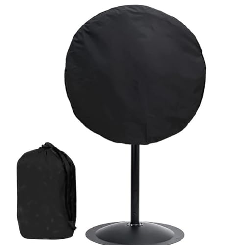CSARPECT Lüfterabdeckung Ventilatoren 210D Oxford strapazierfähig faltbar wasserdicht staubdichte vollständiger Kordelzug Wandhalterung elektrische Bodenventilator Innen Außenbereich (Black A,70cm) von CSARPECT