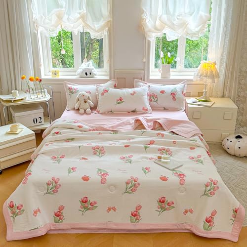 Daunendecke als Schlafdecke, Weiche Bequeme Mikrofaser Doppelseitig Sommerdecke-Antiallergisch Atmungsaktive waschbar Steppdecke Duvet, Fürs Bett Frühling und Herbst (Hochsommer, 180*200CM) von CSARPECT