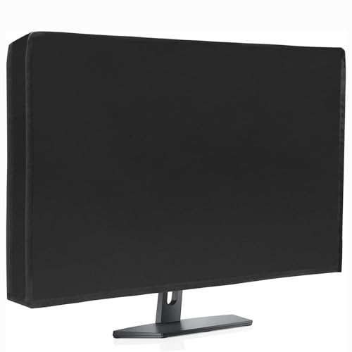Monitor Schutzhülle kompatibel, 420D Oxford PC Bildschirm Staubschutz Antistatik 21-34" LCD/LED/HD Display Abdeckhaube All-Inclusive Desktop Computer TV Screen Cover (53x35x9cm,Black) von CSARPECT
