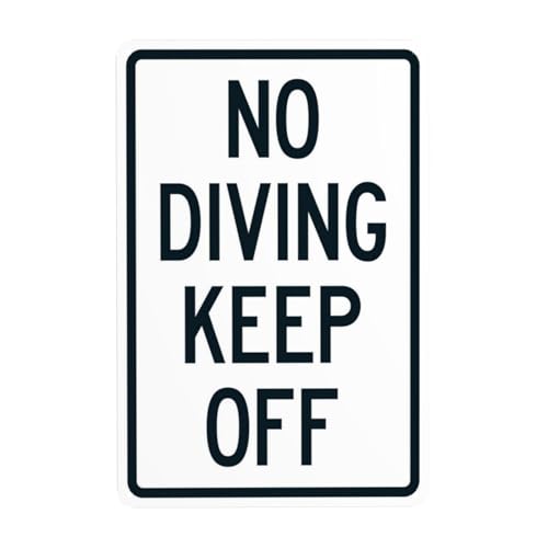 No Diving Keep Off Warnschild, Sicherheits-Metallschilder mit 4 vorgebohrten Löchern, langlebig, wasserdicht, 20 x 30 cm, für Business Home Indoor oder Outdoor No Diving Keep Off Warnschild, Sicherheits-Metallschilder mit 4 vorgebohrten Löchern, langlebig, wasserdicht, 20 x 30 cm, für Business Home Indoor oder Outdoor von CSAXSEHE
