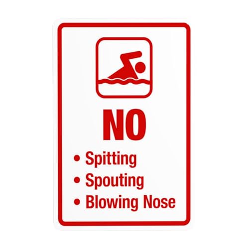 No Spitting Spouting Blowing Nose Warnschild, Sicherheits-Metallschilder mit 4 vorgebohrten Löchern, langlebig, wasserdicht, 20 x 30 cm, für Geschäft, Zuhause, Innen- oder Außenbereich No Spitting Spouting Blowing Nose Warnschild, Sicherheits-Metallschilder mit 4 vorgebohrten Löchern, langlebig, wasserdicht, 20 x 30 cm, für Geschäft, Zuhause, Innen- oder Außenbereich von CSAXSEHE