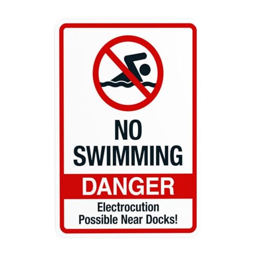 "No Swimming Warnschilder", Sicherheits-Metallschilder mit 4 vorgebohrten Löchern, langlebig, wasserdicht, 20 x 30 cm, für Geschäftsheim, Innen- oder Außenbereich "No Swimming Warnschilder", Sicherheits-Metallschilder mit 4 vorgebohrten Löchern, langlebig, wasserdicht, 20 x 30 cm, für Geschäftsheim, Innen- oder Außenbereich von CSAXSEHE