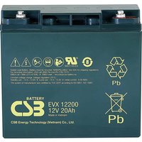 CSB Battery EVX 12200 EVX12200 Bleiakku 12V 20Ah Blei-Vlies (AGM) (B x H x T) 181 x 167 x 76mm M5-Sc von CSB Battery